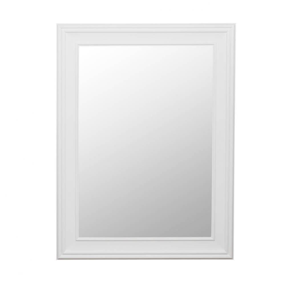 24'' William Traditional Solid Wood Framed Bathroom Mirror in White