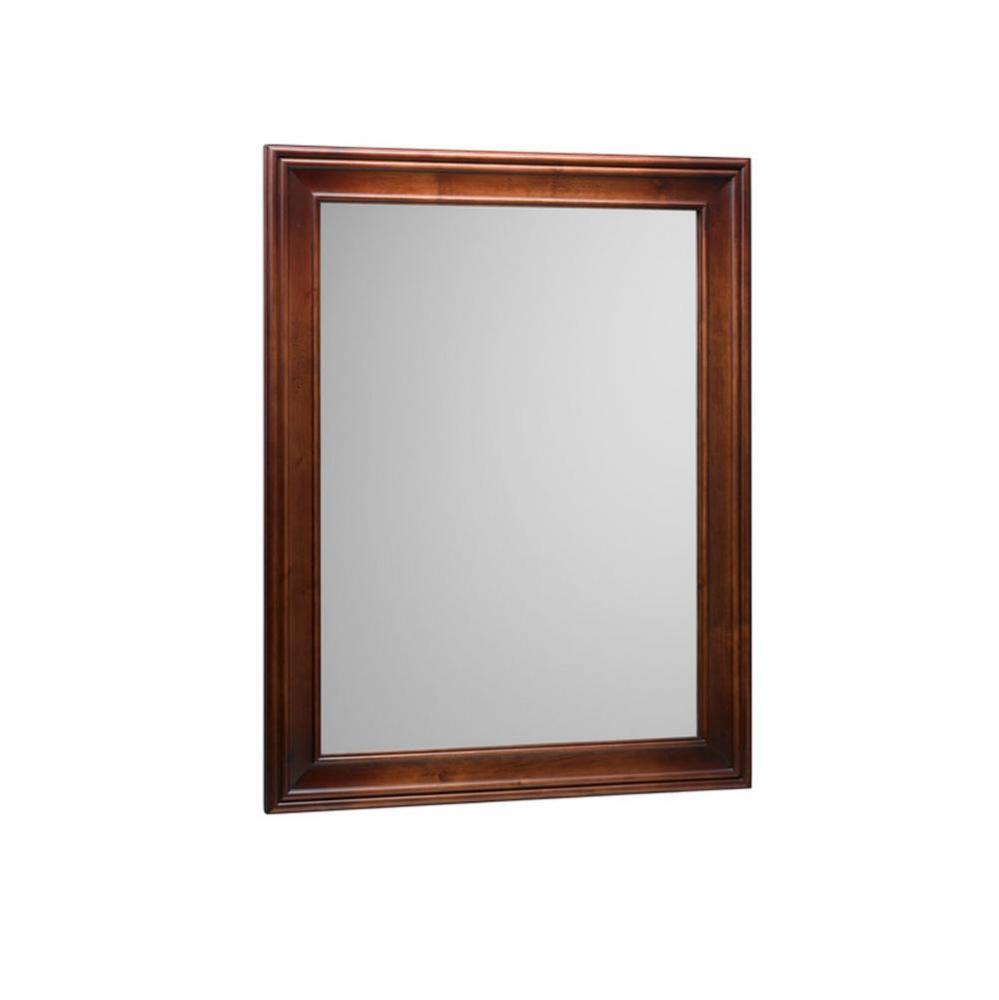 27'' Wiliam Traditional Solid Wood Framed Bathroom Mirror in Cafe Walnut