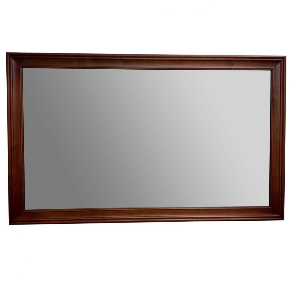 60'' William Traditional Solid Wood Framed Bathroom Mirror in Antique Black