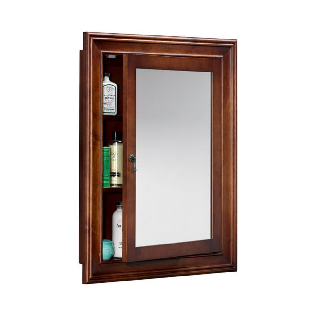 27'' William Traditional Solid Wood Framed Medicine Cabinet in Sable Elm