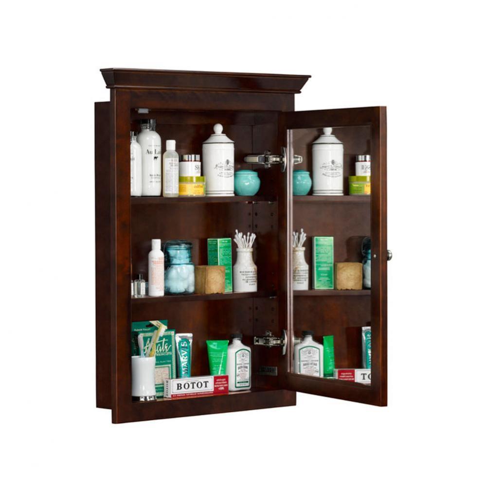 26'' Tristan Transitional Solid Wood Framed Medicine Cabinet in Vintage Walnut