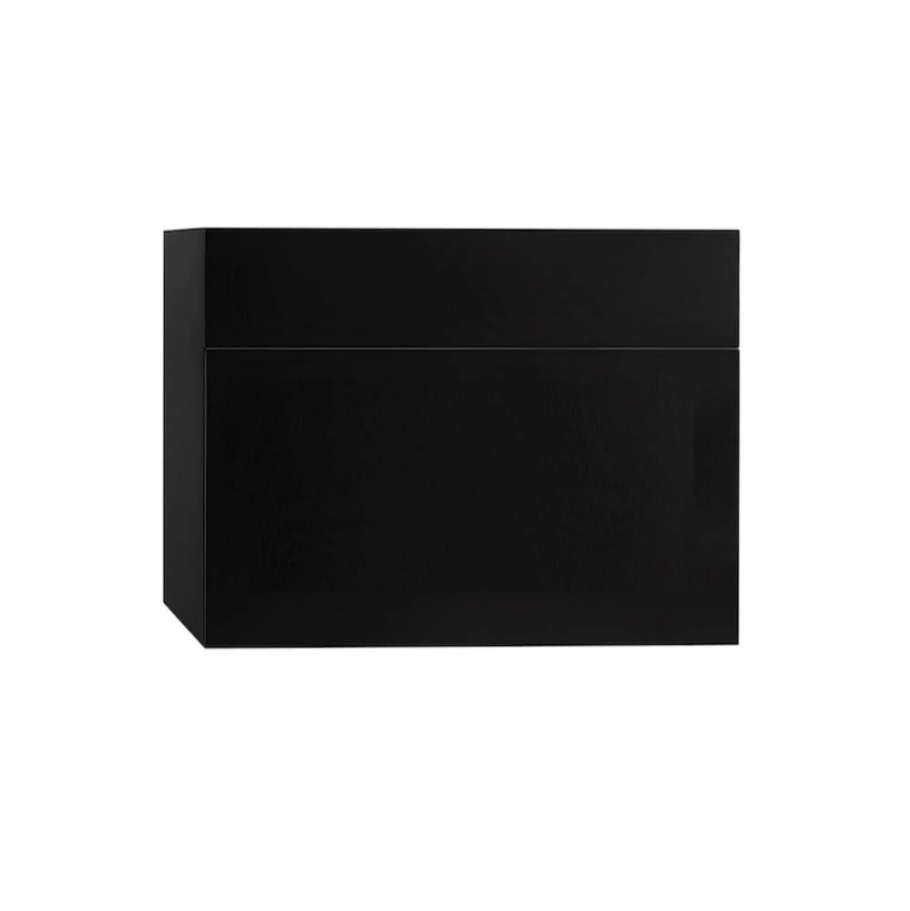 18'' Wall Mount Drawer Bridge with Wood Front in Black