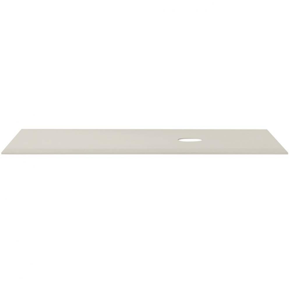 Brit - 41'' wide white stone vanity top with drain hole on right -Wide White Techstone