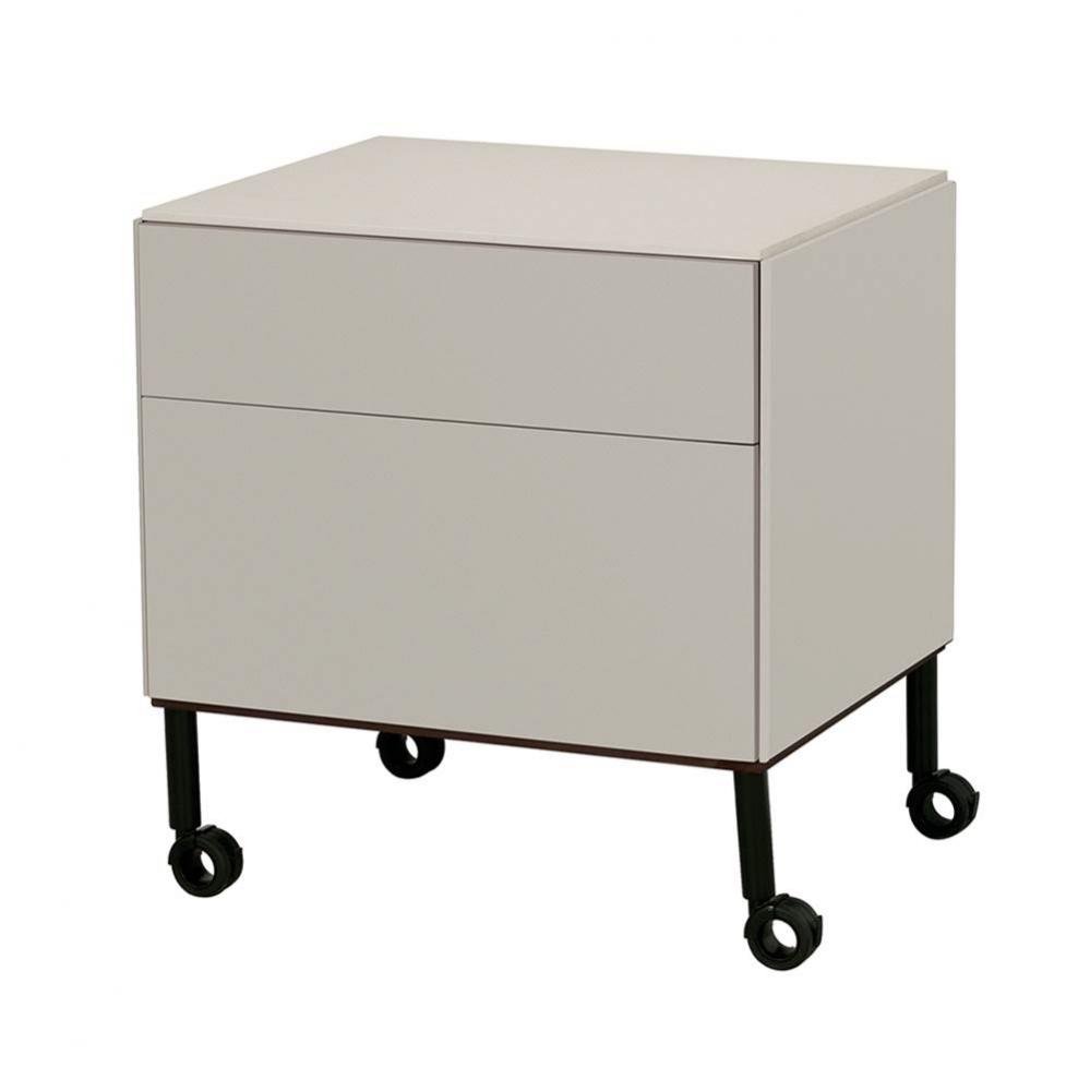 29'' Noce Small Storage Unit with Rotola Wheel - Sabbia Beige