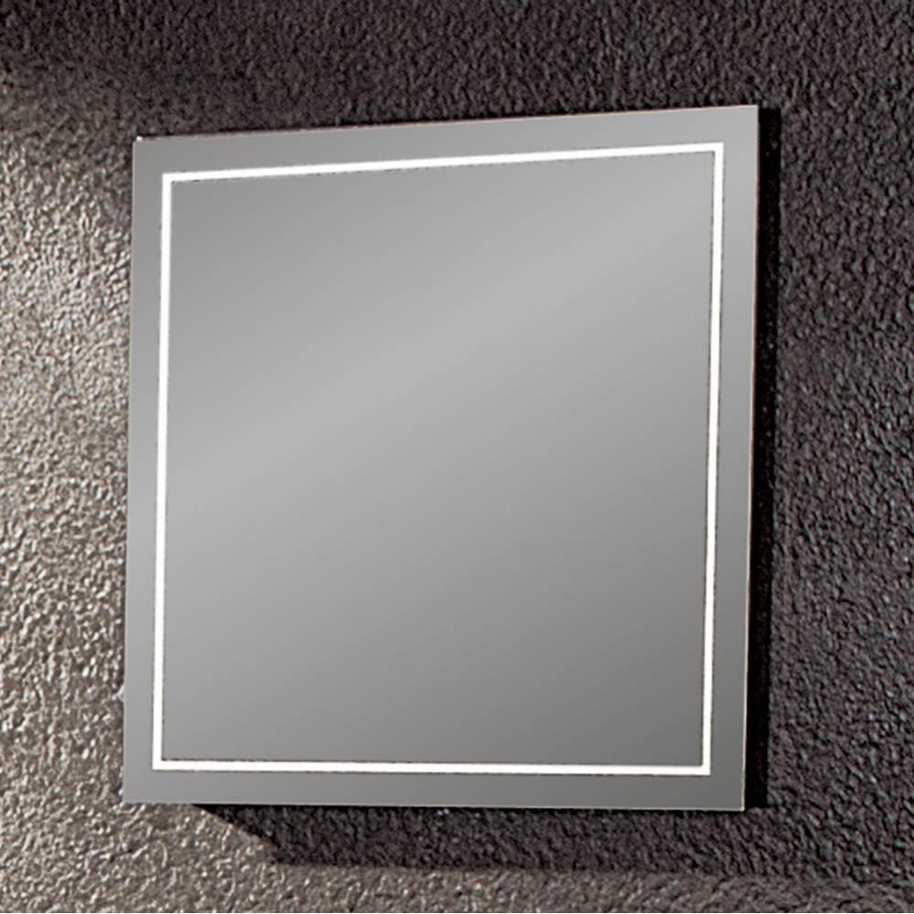 20'' Waterspace Square Mirror with LED in Drift Gray