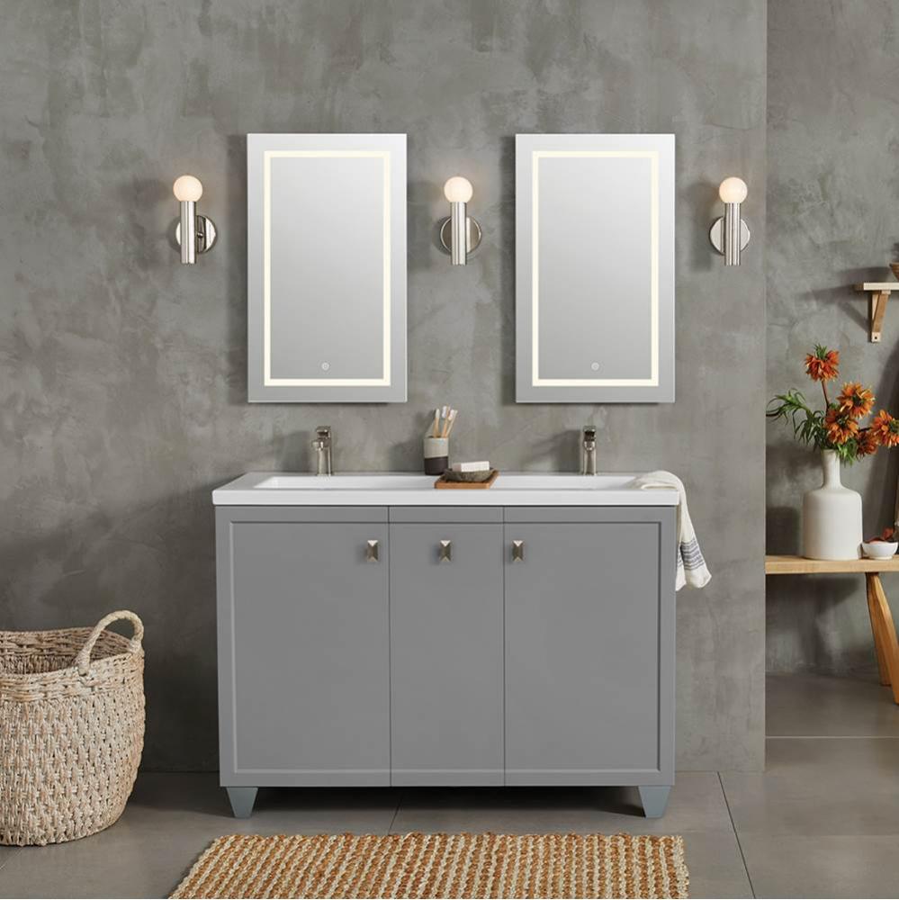 48'' Aravo Solutions Vanity with Cube Leg in Empire Gray