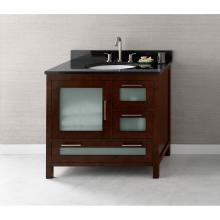 Ronbow 031536-1L-H01 - 36'' Athena Bathroom Vanity Base Cabinet in Dark Cherry - Door on Left