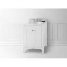 Ronbow 050524-3-W01 - 24'' Briella  Bathroom Vanity Cabinet Base with Flared Leg in White