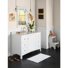 Ronbow 050548-3-W01 - 48'' Briella  Bathroom Vanity Cabinet Base with Flared Leg in White