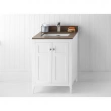 Ronbow 051724-3-W01 - 24'' Briella  Bathroom Vanity Cabinet Base with Tapered Leg in White