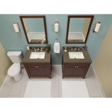 Ronbow 051730-3-W01 - 30'' Briella Bathroom Vanity Cabinet Base with Tapered Leg in White