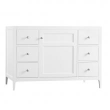 Ronbow 051748-3-W01 - 48'' Briella Bathroom Vanity Cabinet Base with Tapered Leg in White