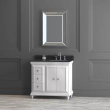 Ronbow 066236-R-W01 - 36'' Genova Vanity in White, Doors on Right