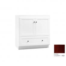 Ronbow 080830-3-H01 - 30'' Shaker Bathroom Vanity Cabinet Base in Dark Cherry - Wood Doors