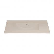 Ronbow 212249-1-WH - 49'' Kara™ Ceramic Sinktop with Single Faucet Hole in White