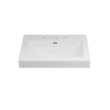 Ronbow 216624-8-WH - 24'' Evin™  Ceramic Sinktop with 8'' Widespread Faucet Hole in White