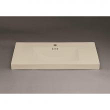 Ronbow 216637-1-WH - 37'' Evin™  Ceramic Sinktop with Single Faucet Hole in White