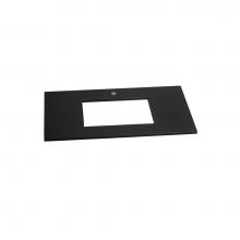 Ronbow 362237-1-Q02 - 37'' x 22'' TechStone™ Vanity Top in Broad Black - 3/4'' Thick