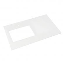 Ronbow 362237-1L-Q01 - 37'' x 22'' TechStone™ Vanity Top in Solid White - 3/4'' Thick