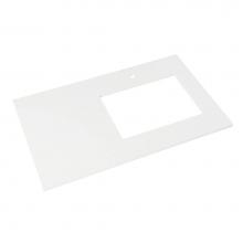 Ronbow 362237-1R-Q01 - 37'' x 22'' TechStone™ Vanity Top in Solid White - 3/4'' Thick