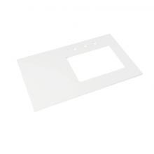 Ronbow 362237-8R-Q01 - 37'' x 22'' TechStone™ Vanity Top in Solid White - 3/4'' Thick