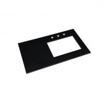 Ronbow 362237-8R-Q02 - 37'' x 22'' TechStone™ Vanity Top in Broad Black - 3/4'' Thick