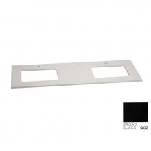 Ronbow 362261-1D-Q02 - 61'' x 22'' TechStone™  Vanity Top in Broad Black - 3/4'' Thick