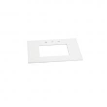 Ronbow 365524-8-Q01 - 24'' x 19'' TechStone™  Vanity Top in Solid White - 3/4'' Thick