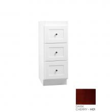 Ronbow 621112-3-H01 - 12'' Shaker Freestanding Bathroom Storage Drawer Bank in Dark Cherry