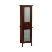 Ronbow 670019-2-H01 - 19'' Baughman Contemporary Linen Cabinet Storage Tower Dark Cherry