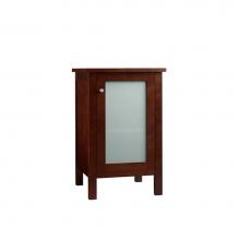 Ronbow 686019-1-H01 - 19'' Albany Bathroom Side Cabinet with Frosted Glass Door in Dark Cherry