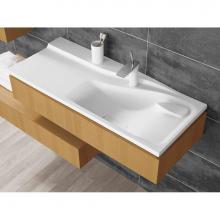 Ronbow E092842-1-WH - 42'' Vento Rectangular Ceramic Sinktop with Single Faucet Hole and with out Overflow in