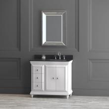 Ronbow 066236-L-W01 - 36'' Genova Vanity in White, Doors on Left