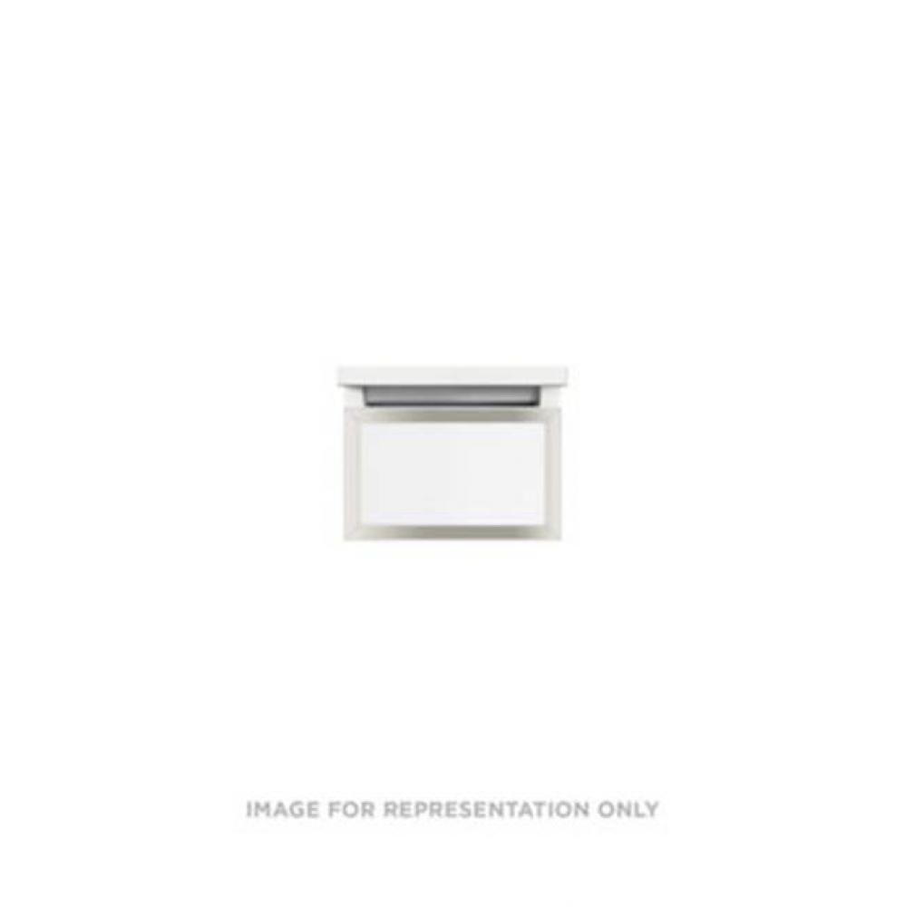 Profiles Framed Vanity, 12'' x 7-1/2'' x 18'', White, Polished Nicke