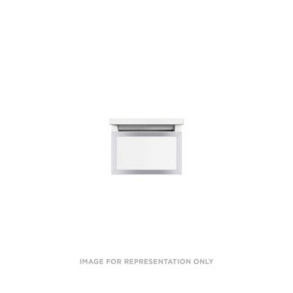 Profiles Framed Vanity, 12'' x 7-1/2'' x 21'', White, Chrome Frame,