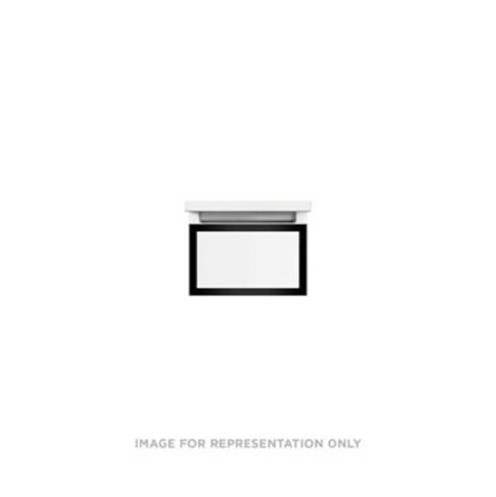 Profiles Framed Vanity, 12'' x 7-1/2'' x 21'', White, Matte Black Fr