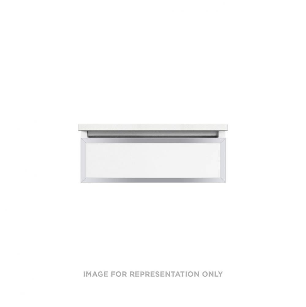 Profiles Framed Vanity, 24'' x 7-1/2'' x 18'', Satin White, Chrome F