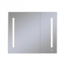 Robern AC3630D4P2LAW - AiO Lighted Cabinet, 36'' x 30'' x 4'', Two Door, LUM Lighting, 2700