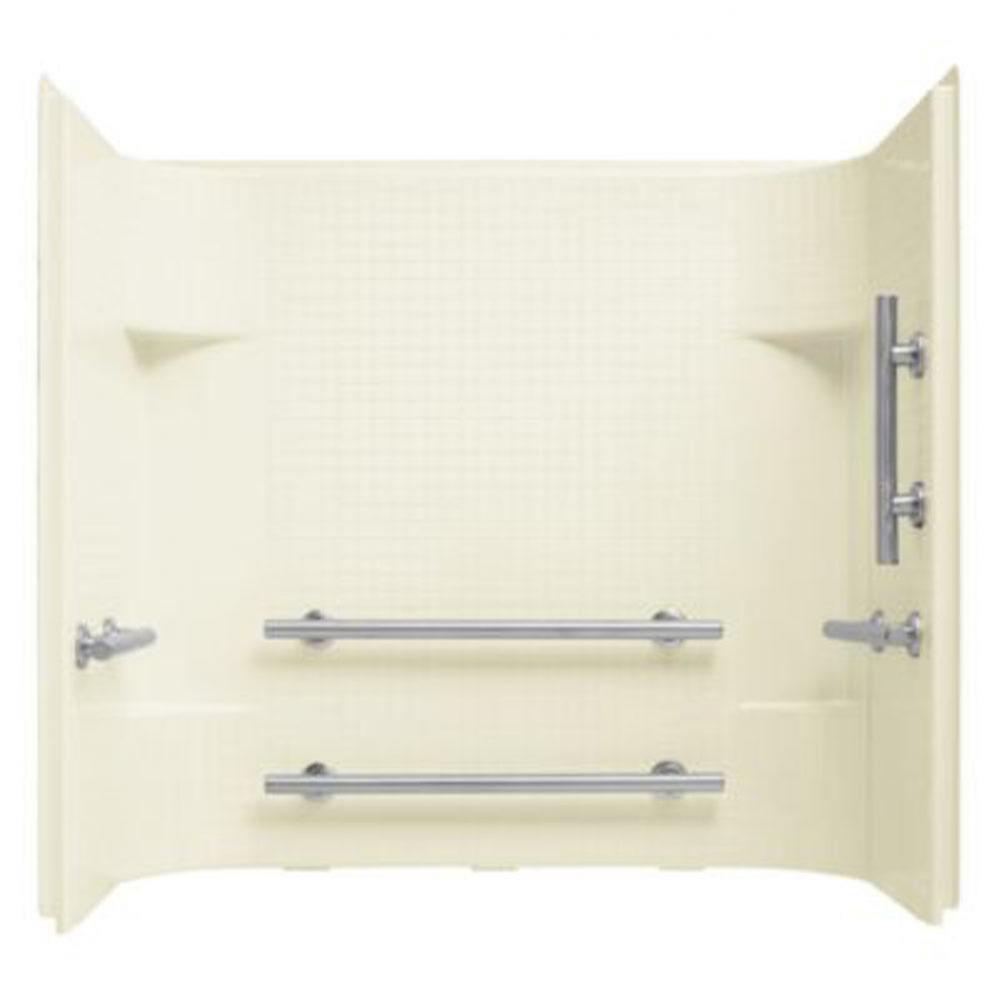 Accord® 60'' x 31-1/4'' ADA tile wall set with grab bars