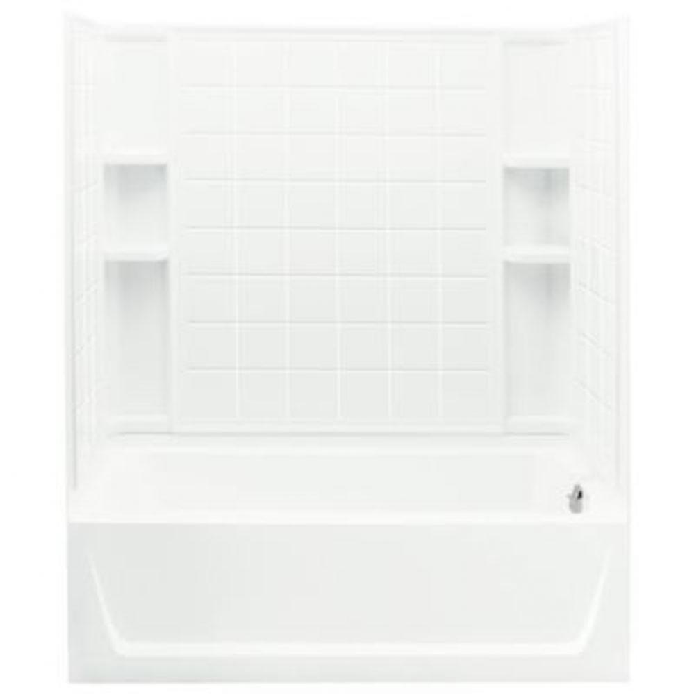 Ensemble™ 60-1/4'' x 32'' bath/shower with right-hand above-floor drain and