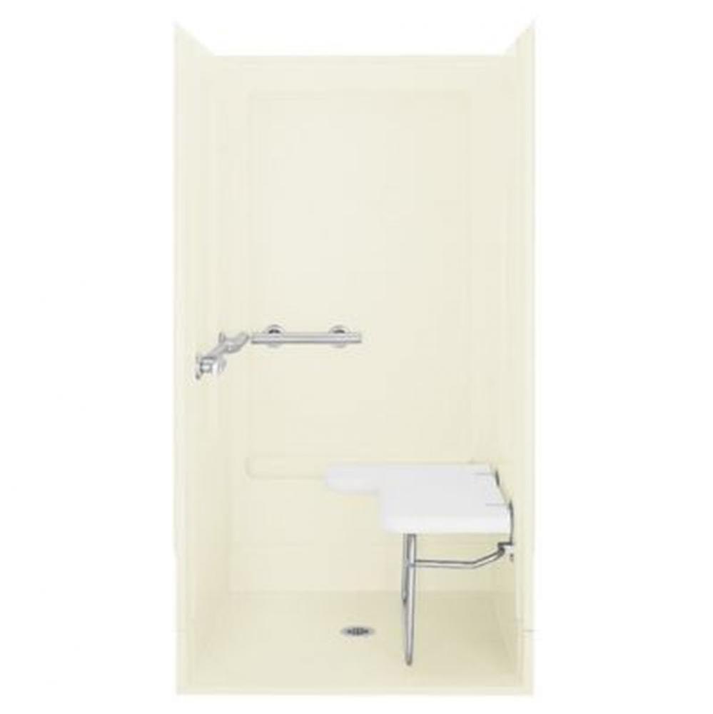 OC-SS-39 39-5/8'' x 39-3/8'' x 72'' transfer shower stall with seat