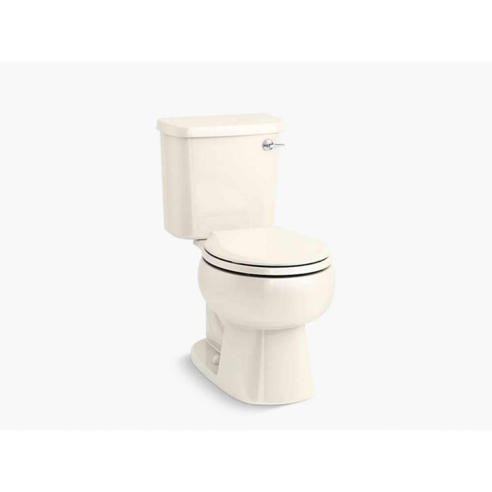 Windham™ Two-piece round-front 1.28 gpf toilet with right-hand trip lever