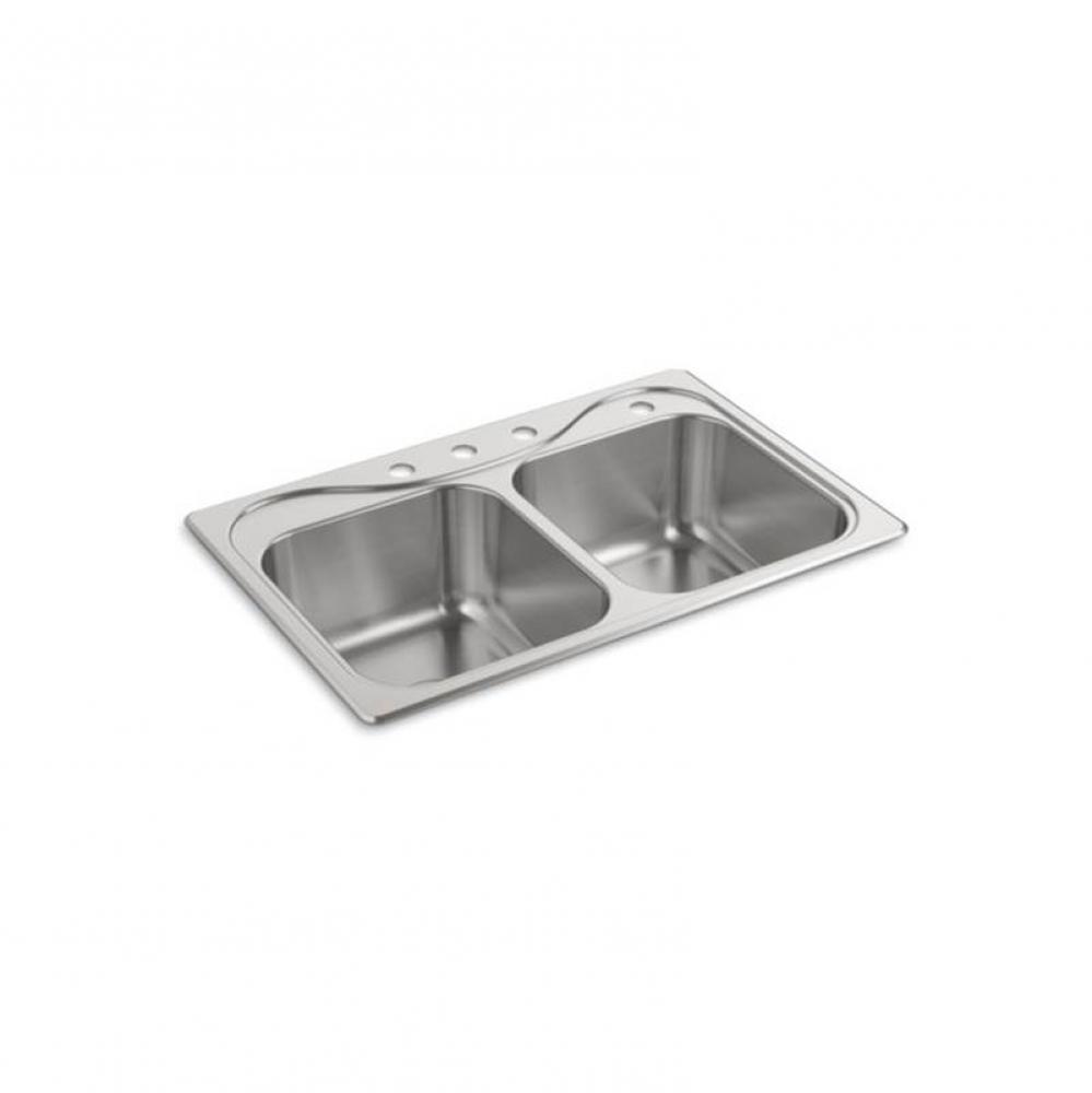 Southhaven® Top-Mount Double Equal Sink, 33'' x 22'' x 8-1/2''