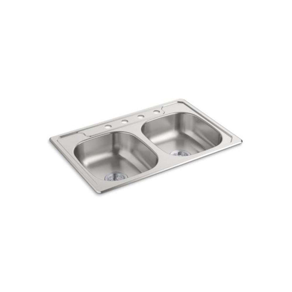 Middleton® Top-Mount Double-Bowl Kitchen Sink, 33'' x 22'' x 6'&apos