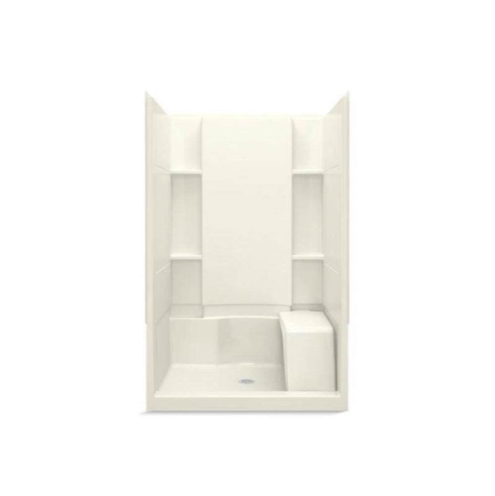 Accord® 48'' x 36'' x 74-1/2'' shower stall with seat and cente