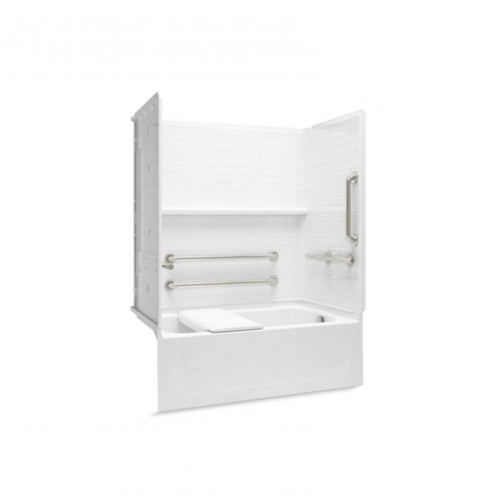 Traverse® 60'' x 32'' ADA Bath/shower with grab bars and bath seat