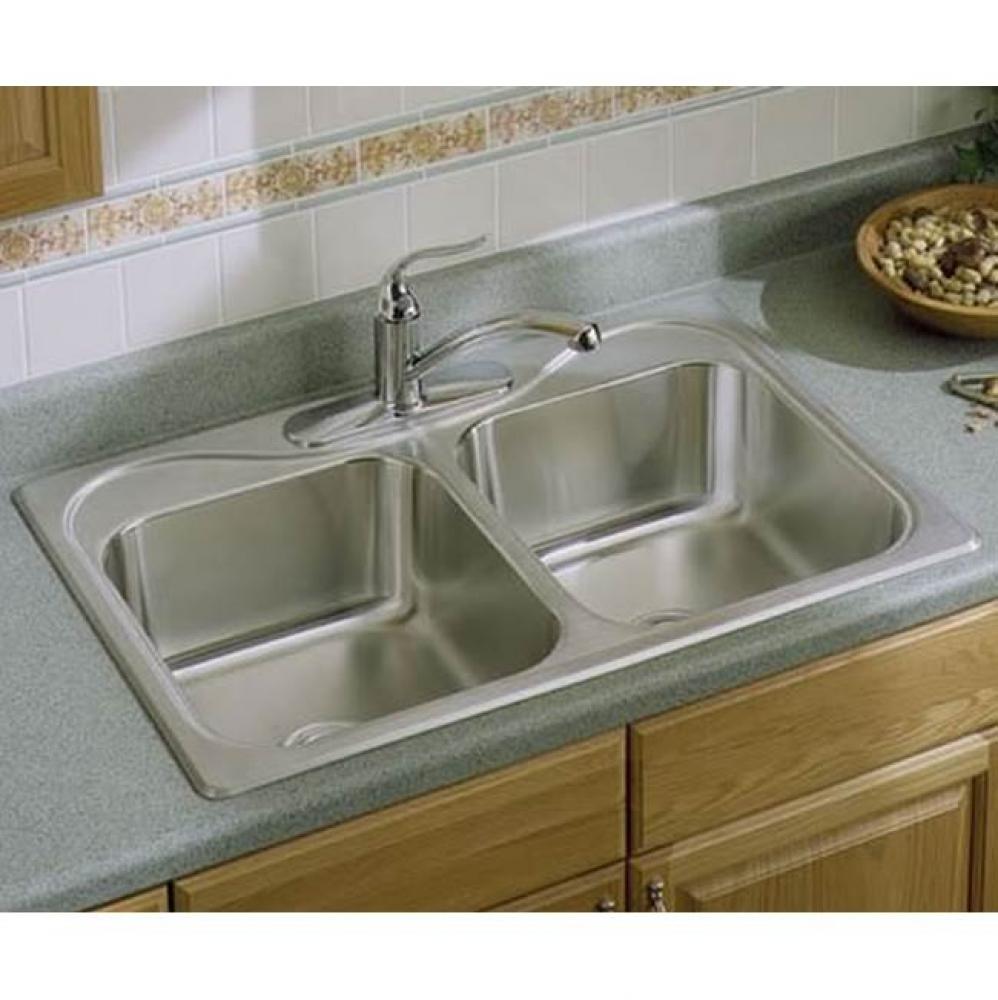 Southhaven(TM) Double-basin Kitchen Sink, 33'' x 22'' x 6-1/2''