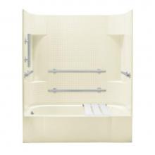 Sterling Plumbing 71140125-96 - Accord® 60-1/4'' x 30'' tile seated bath/shower with grab bars and bath s