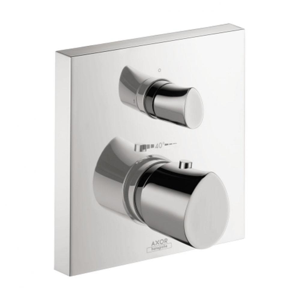 Starck Organic Thermostatic Trim with Volume Control in Chrome