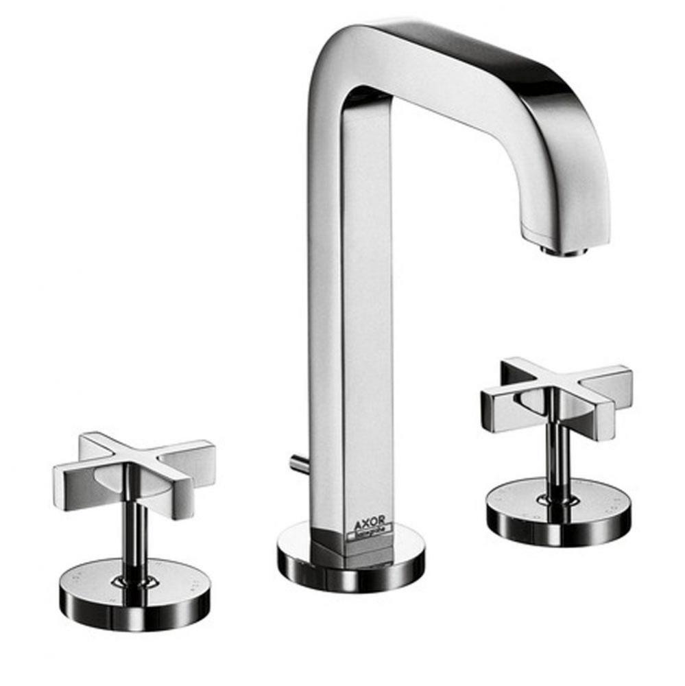 Citterio Widespread Faucet 170 with Cross Handles and Pop-Up Drain, 1.2 GPM in Chrome